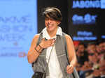Fashion designer Urvashi Kaur takes a bow