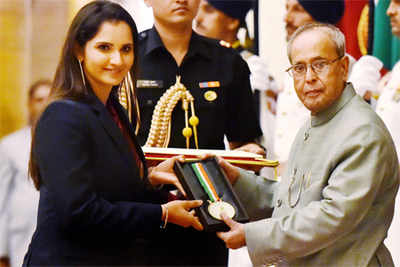 Sania Mirza conferred with Rajiv Gandhi Khel Ratna award