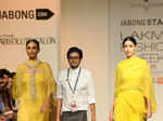 Models walk the ramp for Priyam Narayan