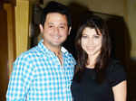 Swapnil Joshi and Tejaswini Pandit during a special song recording