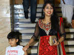 Sai Krishna and Navya Nair during Muktha and Rinku Tomi’s grand wedding reception