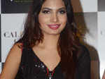 Avani Modi gets clicked during an Art Exhibition