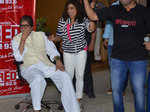 Amitabh Bachchan and RJ Malishka during a musical event