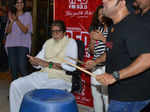 Amitabh Bachchan and RJ Malishka during a musical event