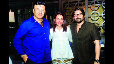 Anu Malik and Arshad Warsi attend Poonam Soni's lunch to celebrate her collection in Mumbai