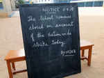 A private School notice board displayed at Lingarajapuram