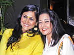 Ruchi Makhni (L) and Neelam Pratap Rudy during a food and fashion soiree
