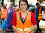 This beautiful woman works as a street cleaner in Dushanbe