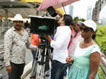 Shaam on the sets of Tamil movie