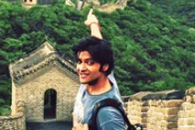 Clicked: Ali Fazal gearing up to scale the Great Wall of China