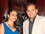 Megha and Chetan during the launch party