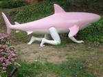 A shark that can walk, and is pink in colour