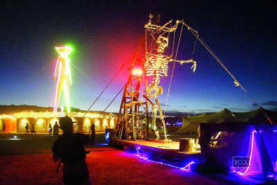 Burning Man fest lights up in the US
