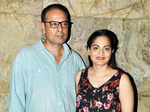 Atul and Alivra Agnihotri during the special screening