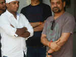 Sunil Pal and Anees Baazme during the funeral of music composer