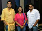 Anupam Roy, Somlata and Upal Sengupta during the premiere