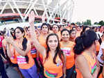 Women participating in the SBI Pinkathon 2015