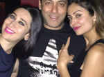Salman Khan parties with Bollywood actors Karishma Kapoor and Amrita Arora