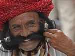 This Indian folk is proud of his moustache