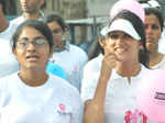 Girls participate during the walkathon