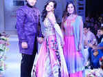 Designers Ridhima Godha and Gaurrav Gaur walk the ramp with showstopper Amrita Rao