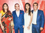 Designer Nirav Modi (2L) poses with friends