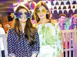 Anoushka (L) and Abhilasha during a terrace party