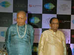 Pandit Hariprasad Chaurasia and M Balamuralikrishna during the launch