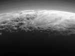 Pluto in backlit panorama