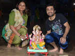 Tejaswini Kolhapure and Siddhanth Kapoor during the Ganesh Chaturthi celebrations