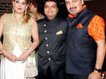 Jewellery designer Pankaj Verma (C) poses with Meenakshi and Umesh