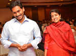 YS Jaganmohan Reddy with his wife Bharati during the cradle ceremony
