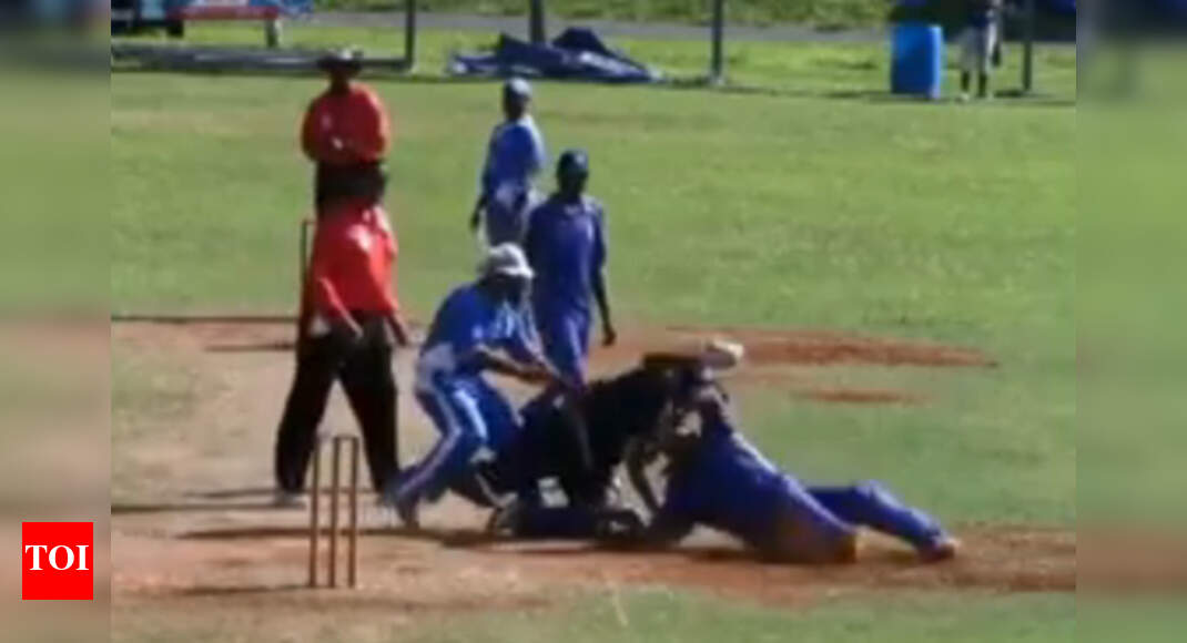 Watch Cricket match turns violent undefined News Times of India