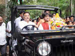 Suresh Oberoi and Vivek Oberoi during the Ganesh Chaturthi celebrations