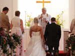 The wedding is conducted in the Church