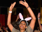 Sunitha during the zumba party