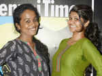 Sharmila and Deepthi pose