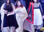 Actress Kushboo walked the ramp with her two daughters