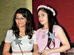 Kritika Kothari (L) and Simran Shankar during the freshers party