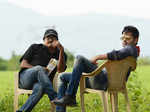 Ram on the sets of Telugu movie Shivam