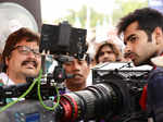 Ram on the sets of Telugu movie