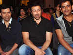 Dinesh Lal Yadav, Sunny Deol and Ravi Kishan