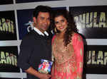 Dinesh Lal Yadav and Madhu Sharma during the music launch