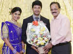 G Dhananjayan poses with Vijayalakshmi and Feroz