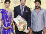 Kabali director Pa. Ranjith poses with Vijayalakshmi and Feroz