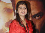 A guest during the screening of Marathi movie