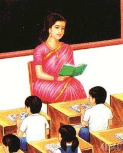 indian school teacher clipart