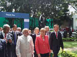 ​Merkel, 61, who is on a three-day official visit to India