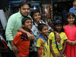 Pavel and Surajit Mukherjee with kids