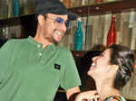 Munesh and Shweta during the party